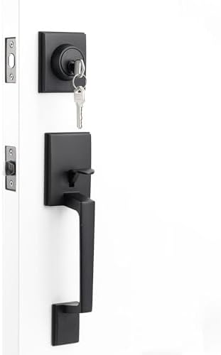 PexFix Matte Black Entry Door Handle Set