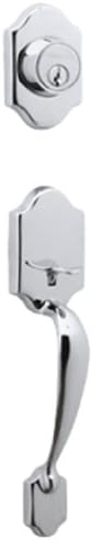 SCHLAGE Dexter Exterior Door Handleset with Deadbolt Bright Chrome