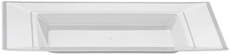 party plates disposable white with silver rim