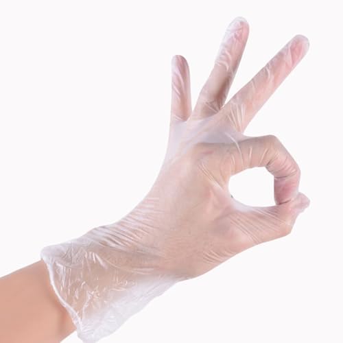 Clear Vinyl Food Safe Disposable Gloves - Latex Free Powder Free