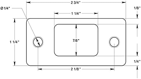 Deltana Deadbolt Strike Plate Brushed Chrome 2-34x1-14