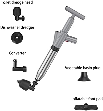 Moozies Toilet Plunger with Pressure Display and Diverse Heads