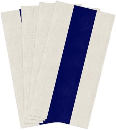 Christmas Navy Blue Kitchen Towels Absorbent Microfiber Dish Cloths Rustic Geometric Stripes