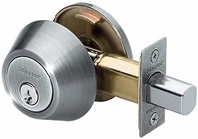 Master Lock DSO0615 Keyed Deadbolt Satin Nickel Versatile Exterior Door Lock
