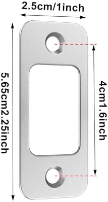 GUKBIAY 4Pcs Satin Nickel Deadbolt Strike Plate