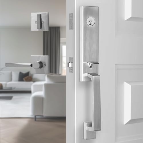 TOGU HS29D Front Door Handle Set with Deadbolt SATIN NICKEL