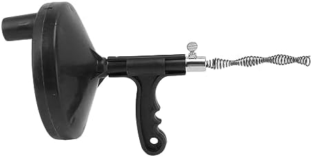 TOOLSGO 20cm Flexible Carbon Steel Drain Snake with Anti-Slip Handle Black