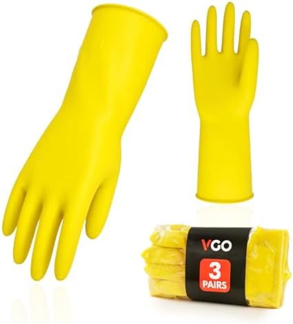 Vgo 3-Pairs Reusable Gloves Thick Durable