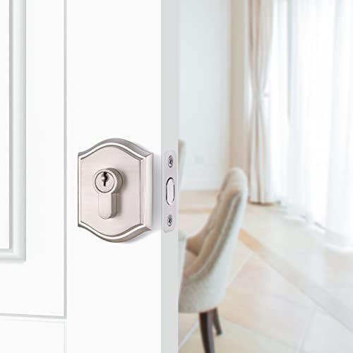 High-Quality SATIN NICKEL KEYED Entry Deadbolt