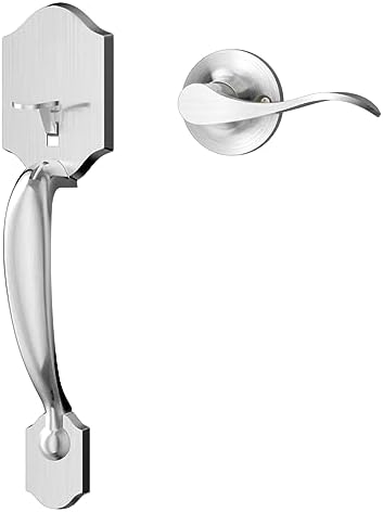 Goldenwarm Front Door Handle Set - Brushed Nickel
