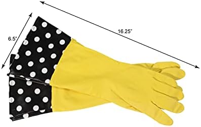 Evriholder Reusable Latex Gloves 3 Pairs Yellow Dishwashing Cleaning High-Quality