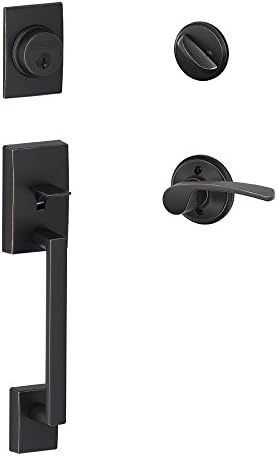 SCHLAGE Century Handleset with Aged Bronze Finish