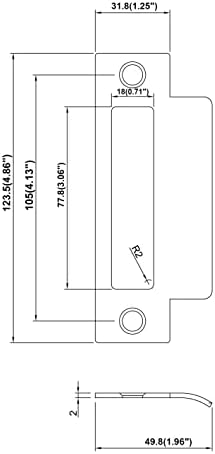 Premium QCAA Stainless Steel Deadbolt Lock Strike 4-78