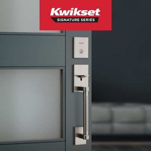 Kwikset Prava Handleset with Deadbolt Satin Nickel