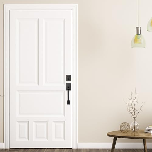 Haidms Oil-Rubbed Bronze Door Handle Set with Deadbolt and Reversible Lever