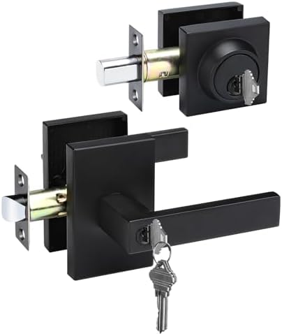 Haidms Black Exterior Door Lock Set