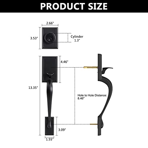NeuType Front Door Handle Set