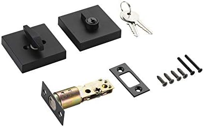 Modern High-Security Iron-Black Front Door Deadbolt Lock