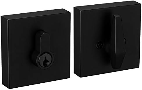Modern High-Security Iron-Black Front Door Deadbolt Lock