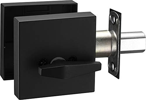 Modern High-Security Iron-Black Front Door Deadbolt Lock