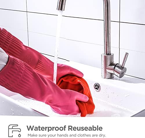 Durable Rubber Dishwashing Gloves for Kitchen Household Use