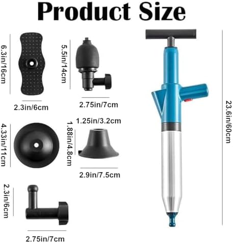 Pneumatic Toilet Plunger for Clogs
