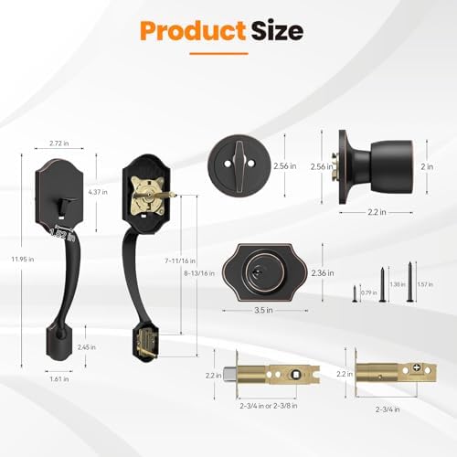 Secure Front Door Handle Set for Home Use
