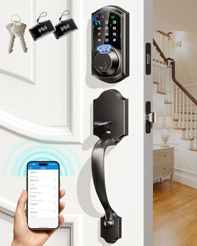 Smart Door Lock with Fingerprint App Unlock for Home Security
