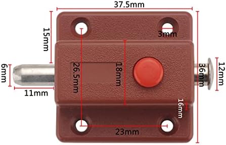 FJYDM Deadbolt Sliding Latch Lock for Home Security