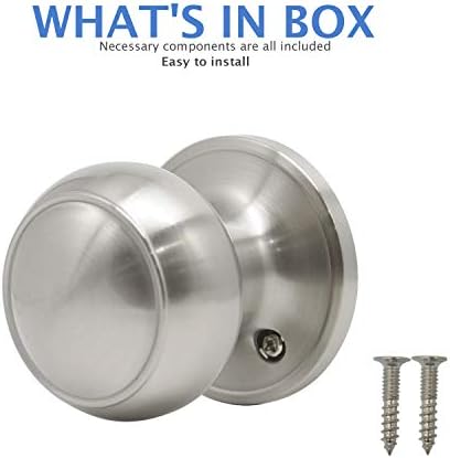 2-Piece Dummy Door Knobs Set Pull Push Function Satin NickelFinish