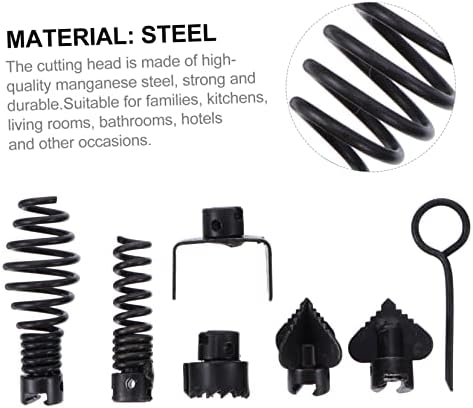 EXHUMKY 7pc Set Manganese Steel Dredge Cutter Tools for Plumbing Efficiency