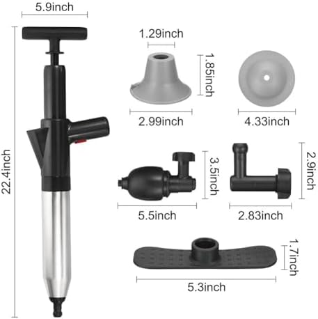 Efficient Pneumatic Floor Drain Unclog All-in-One Tool