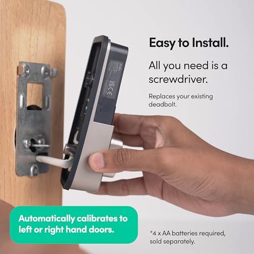 SATIN Nickel Smart Lock with Remote Fingerprint Features