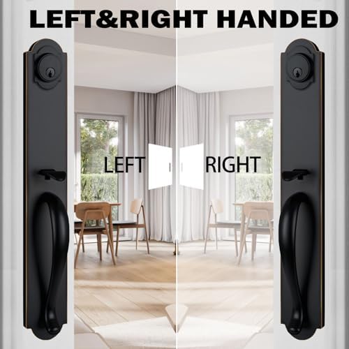 Secure Front Door Lock Set Oil Rubbed Bronze