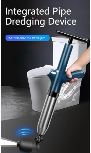 High-Pressure Toilet Unclogger Pneumatic Tool White