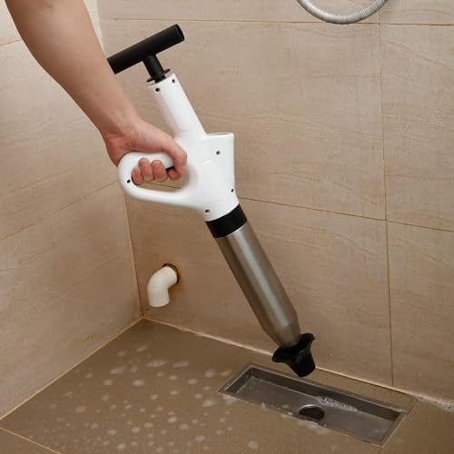 HYPOSFEE Toilet Plunger Stainless Steel DrainUnclogger