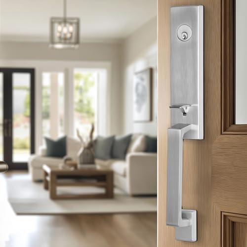 TOGU HS29D Front Door Handle Set with Deadbolt SATIN NICKEL