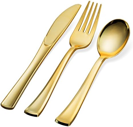 Elegant Plastic Flatware Set for Parties Events