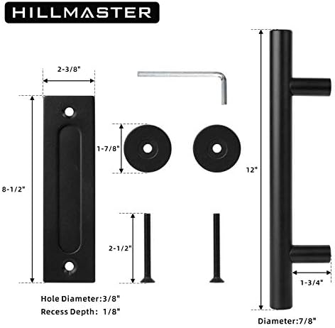 Heavy-Duty Rustic Barn Door Pull Handle Set
