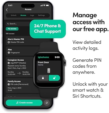 SATIN Nickel Smart Lock with Remote Fingerprint Features