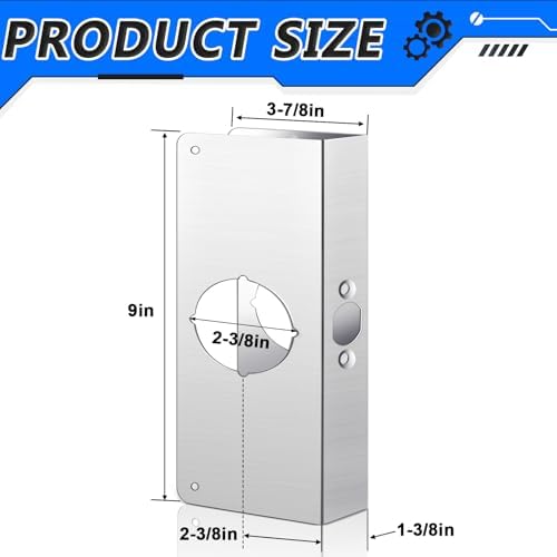 Dunzy Door Reinforcement Plate - Strengthen Secure Your Door in Seconds
