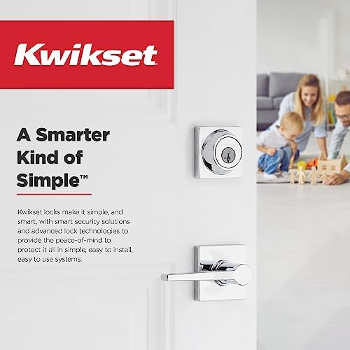 Kwikset Front Door Security System Brass Satin Nickel Includes Deadbolt Handles Keys