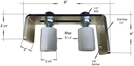Adjustable Bracket Guide Roller Door Hardware 35-Inch Capacity