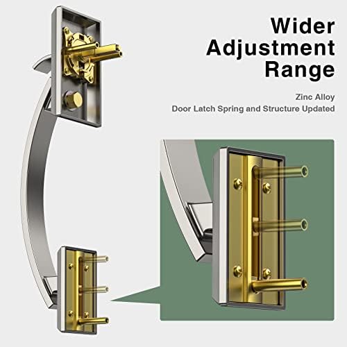 entre door lock set Sliver front door handle and deadbolt set