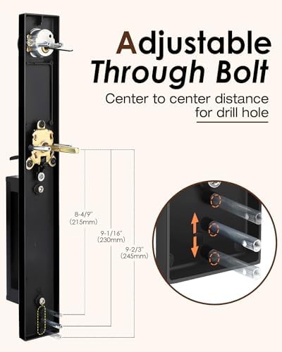 Modern Exterior Door Handle Set Matte Black