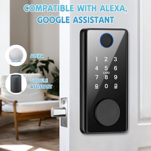 MDHAND Smart Fingerprint Deadbolt Lock Keyless Entry Front Door Security