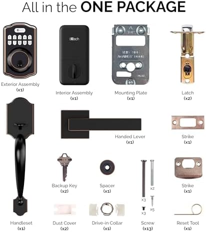 IXTECH Oil Rubbed Bronze Keyless Entry Door Lock