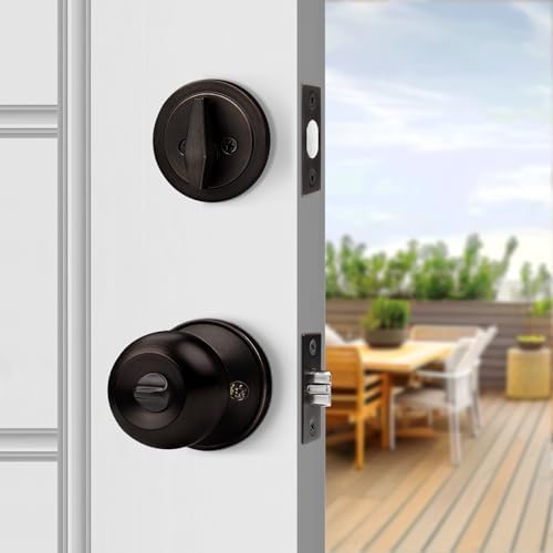 Probrico Oil Rubbed Bronze Door Knobs Set