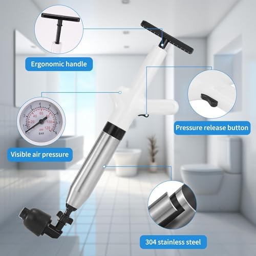 Efficient High-Pressure Toilet Unclogger Kit