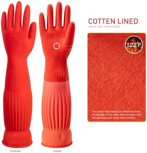 Durable Rubber Gloves for Dishwashing
